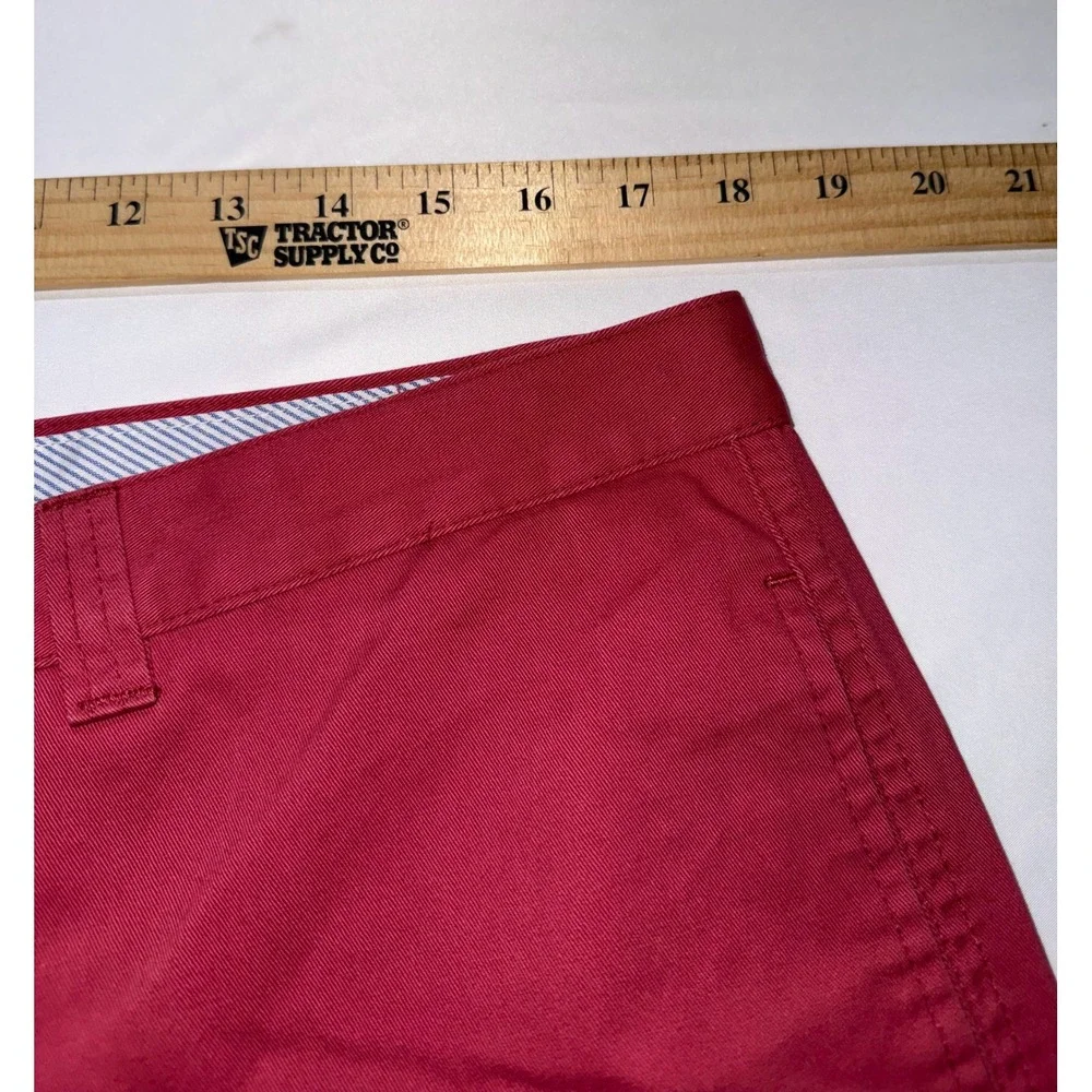 Club Room‎ Chino Shorts Mens Size 36 Red Cotton Casual Preppy